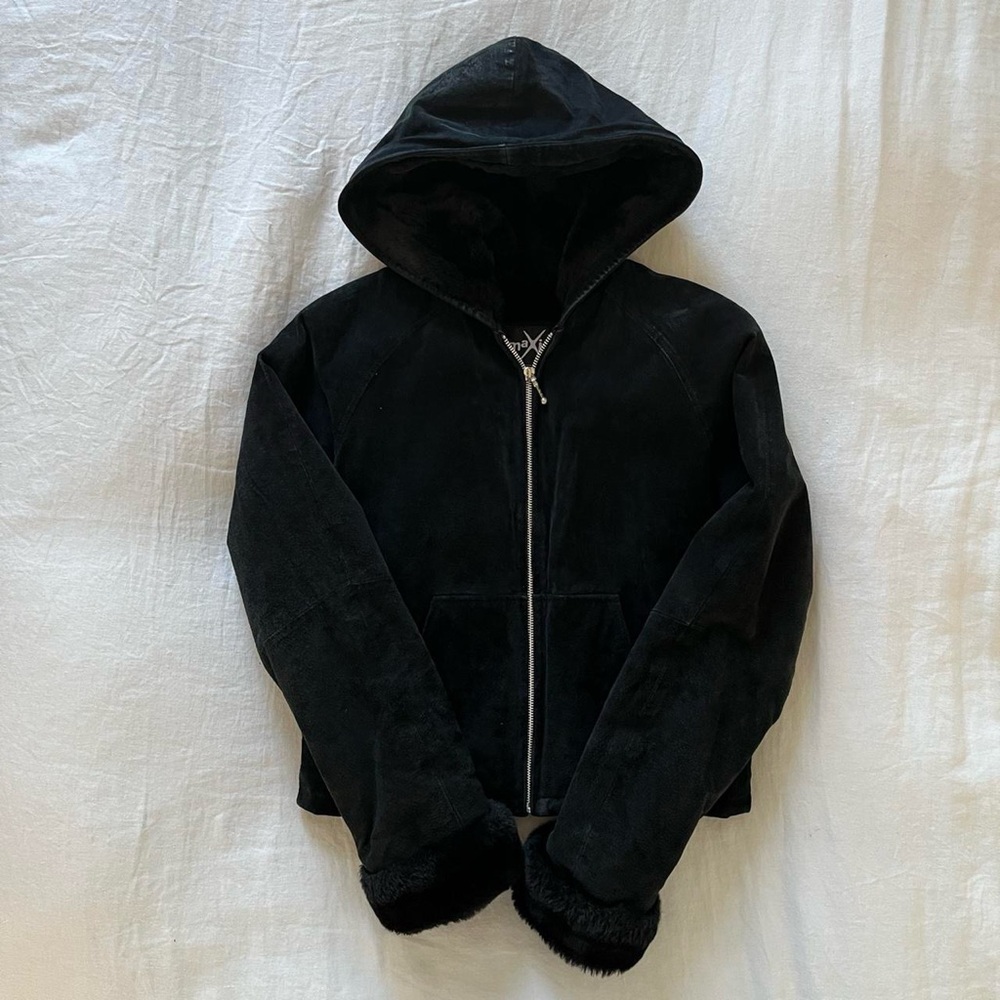 THE PERFECT genuine leather suede mid length jacket by Wilsons